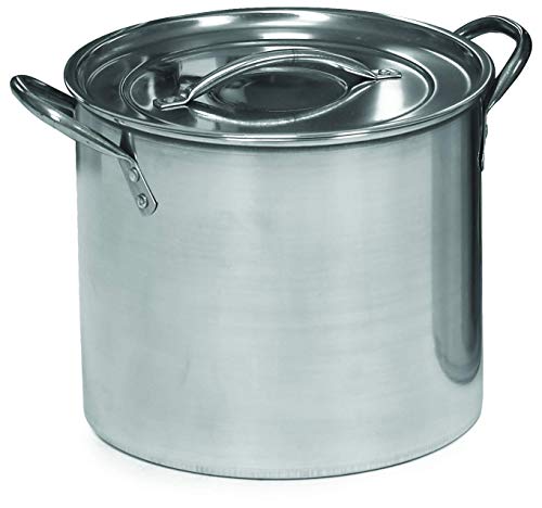 IMUSA USA Stainless Steel Stock Pot with Lid 8-Quart, Silver