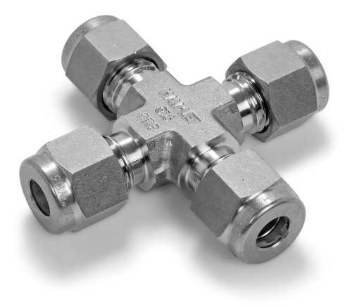 Ham-Let Stainless Steel 316 Let-Lok Compression Fitting, Cross, 3/4' Tube OD