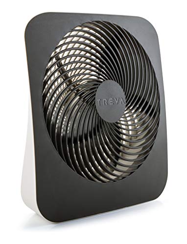 Treva 10-Inch Portable Desktop Air Circulation Battery Fan - 2 Cooling Speeds - With AC Adapter