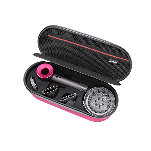 RLSOCO Hard Case for Dyson Supersonic Hair Dryer Iron/Fuchsia-Fits Ful Hair Dryer Accessories （Deep Pink）