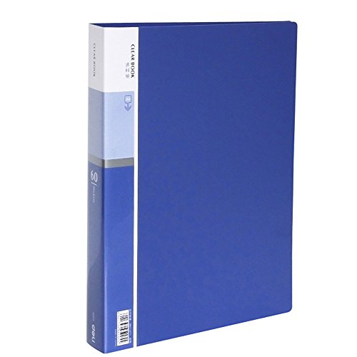 60-Pocket Business A4 Sheet Presentation Book, 120-Page Capacity for A4 and Letter Size Inserts File-N-View Presentation Display Book