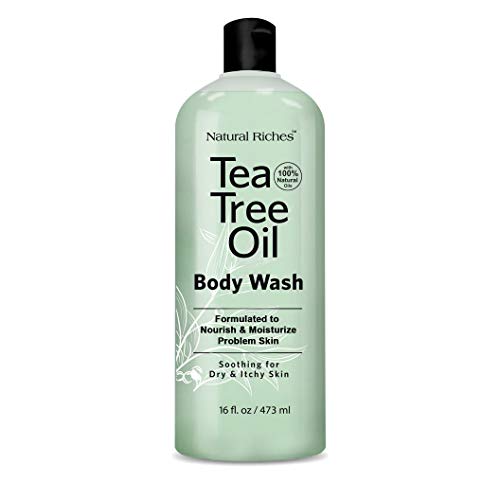 Natural Riches Extra Strength Tea Tree Oil Skin Clearing Body Wash Hand - Peppermint Eucalyptus Oil Soap - 16 oz