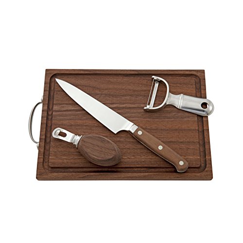 Crafthouse by Fortessa Professional Barware/Bar Tools by Charles Joly, Bar Tool Gift Set; Bar Knife, Bar Board, Peeler and Channel Knife