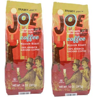 Trader Joe’s Joe Medium Roast Ground Coffee 100% Arabica Ground 13 oz (Pack of 2)