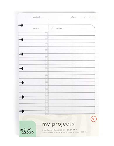 Talia Discbound Notebook Refills (Junior (5.5in x 8.5in), Project Layout)