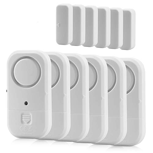 Window Door Alarms, Toeeson 120 DB Pool Alarms for Door, 2020 Newest White Magnet Sensor Security Alarms