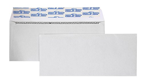 EnDoc #9 Self Seal Security Tinted Envelope - Windowless, Strong Peel and Seal, Security tinted Pattern, 3 7/8x8 7/8 Inch White Business Envelope - 500 Pack