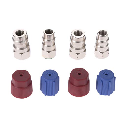 Aupoko R12 R22 to R134A Conversion Adapter Kit, R12 to R134A Retrofit Valve Fitting Kit for A/C Pro Refrigerant - 2 Kits