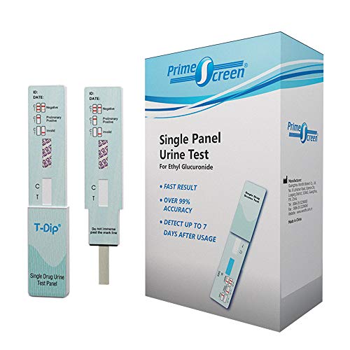 Prime Screen EtG Alcohol Urine Test - at Home Rapid Testing Dip Card Kit - 80 Hour Low Cut-Off 300 ng/mL - WETG-114 (5)