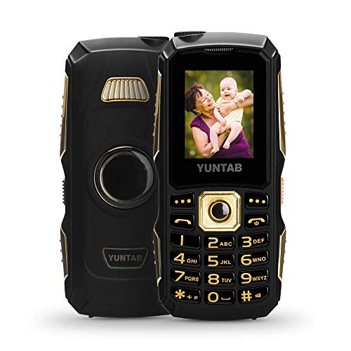 YUNTAB Unlocked 2G Cell Phone for Seniors and Kids, Easy to Use, Large Button and Volume and Fonts, Long-time Standby, with Dual Sim Card Slot, LED Flashlight, 1.77 inch Anti-Fall(Black)