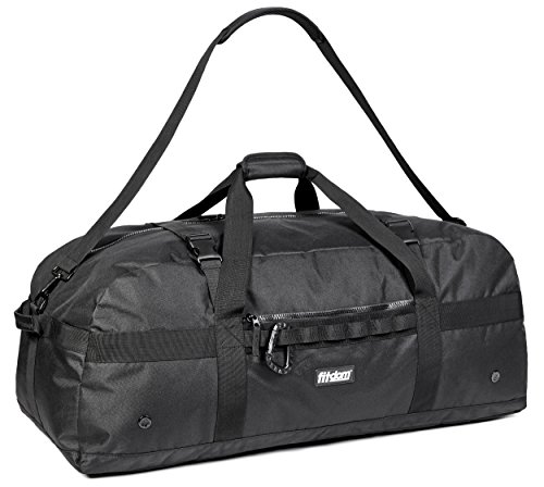Fitdom Heavy Duty Extra Large Sports Gym Equipment Travel Duffel Bag W/Adjustable Shoulder & Compression Straps. Perfect for Team Coaches & Best for Soccer Baseball Basketball Hockey Football & More