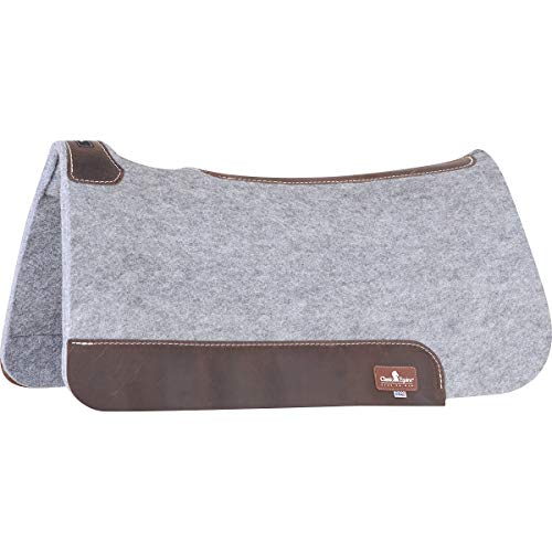 Classic Equine Gray Wool Felt Saddle Pad 31x32x1