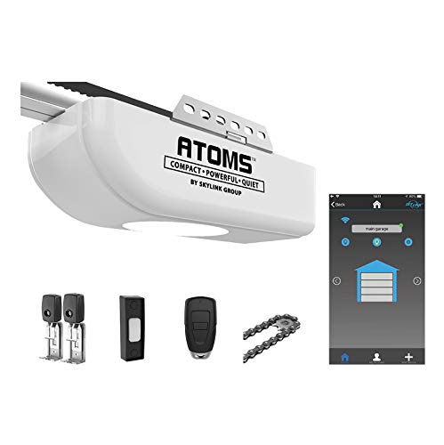 Atoms ATR-1611W by Skylink 1/2HPF Garage Door Opener Featuring Alexa with Extremely Quiet DC Motor, Chain Drive and WiFi Compatible
