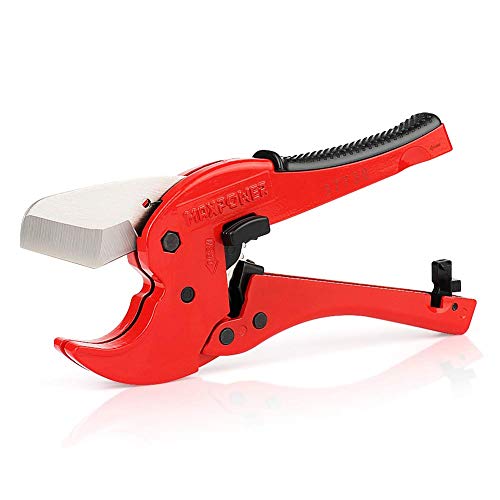 MAXPOWER Automatic PVC Pipe Cutter, Ratchet-type Tube Cutter for Cutting 1-5/8 inch(42 mm)