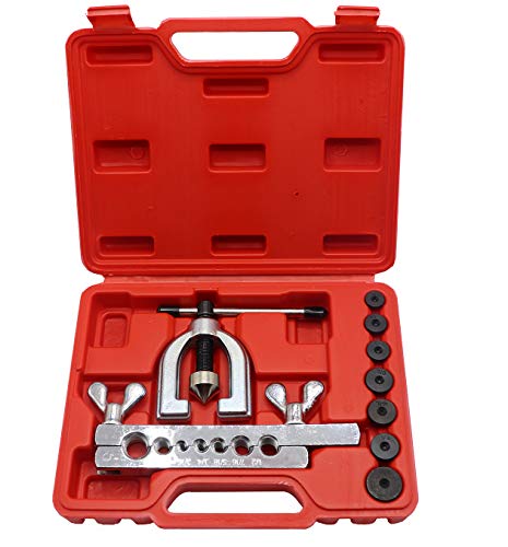 YOTOO Double Flaring Tool Kit Brake Line Flaring Tools for Copper, Aluminum, Soft Steel Brake Line and Brass Tubing Tool Kit