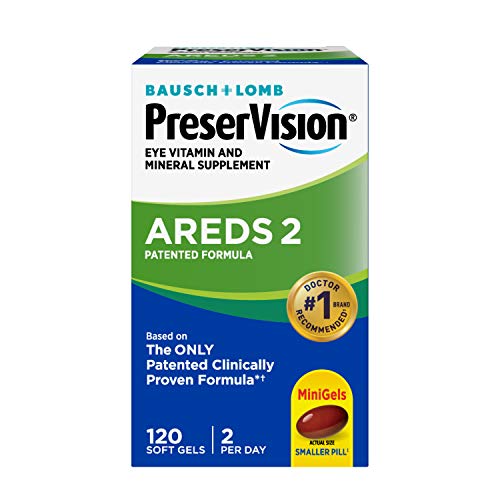 PreserVision AREDS 2 Vitamin & Mineral Supplement 120 Count Soft Gels, Packaging May Vary