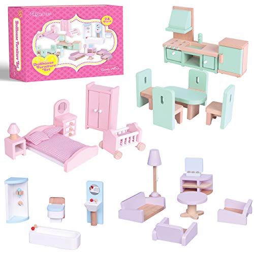 Beverly Hills Doll Collection 24 Piece Dollhouse Furniture Set