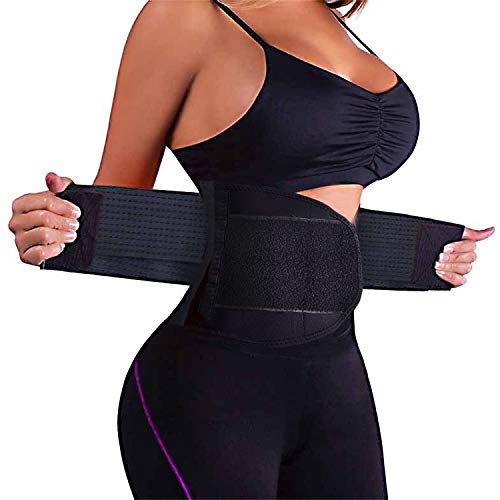 Aoge Women Waist Trainer Belt Waist Trimmer Slimming Body Shaper Belt Sport Workout Waist Support Girdle Belt Slimming (3XL, Black)