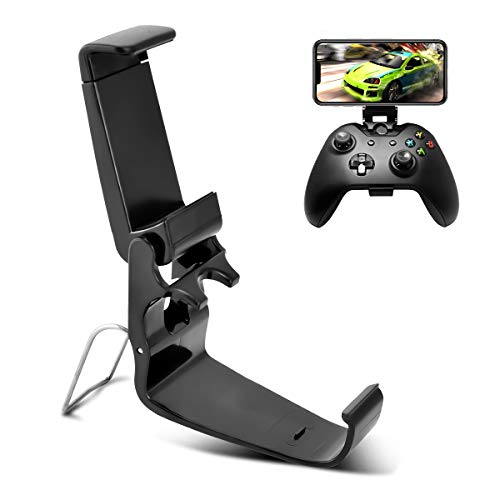 DLseego Xbox One Controller Foldable Mobile Phone Holder Smartphone Clamp Game Clip Compatible with Microsoft Xbox One S, Xbox One X, SteelSeries Nimbus, Xbox One Game Controller (Black)