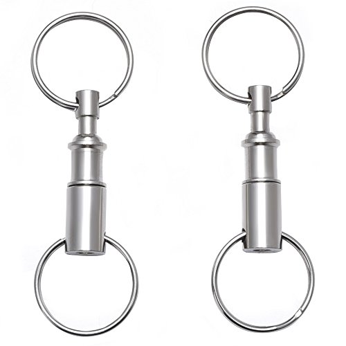 eBoot Detachable Pull Apart Key Rings Keychains (2 Pack)