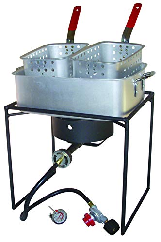 King Kooker 1618 16-Inch Propane Outdoor Cooker with Aluminum Pan and 2 Frying Baskets