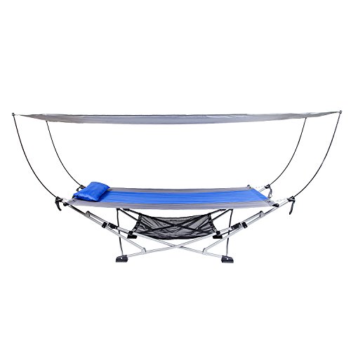 MacSports Portable Fold Up Hammock with Removable Canopy & Carry Case