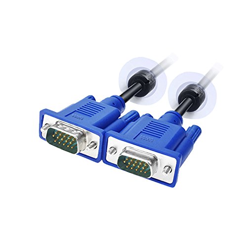 VGA,LFHUKEJI VGA-VGA Standard 15-Pin VGA Male to VGA Male Cable, 4.8Ft(3+5)