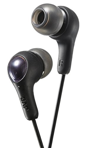 JVC Gumy in Ear Earbud Headphones, Powerful Sound, Comfortable and Secure Fit, Silicone Ear Pieces S/M/L - HAFX7B (Black)