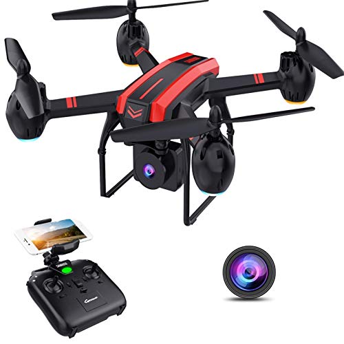 SANROCK Drones with Camera for Adults and Kids, 1080P Full HD FPV Live Video, X105W RC Quadcopter App Control, Altitude Hold, Headless Mode, Trajectory Flight, Gravity Sensor, 3D Flip