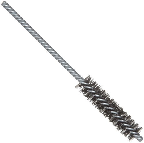Weiler 21107 0.006' Wire Size, 1/2' Diameter, 5' Length, Steel Bristles, Double Stem Double Spiral Power Tube Brush