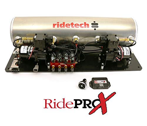 NEW RIDE TECH RIDEPRO-X 5 GALLON AIRPOD COMPRESSOR & LEVELING SYSTEM, 12V 3-POSITION CONTROL MODULE FOR AIR SPRINGS SUSPENSION SYSTEM, COOLRIDE, AIR TANK, VALVES, BLUETOOTH, SMARTPHONE APP,PRE-WIRED