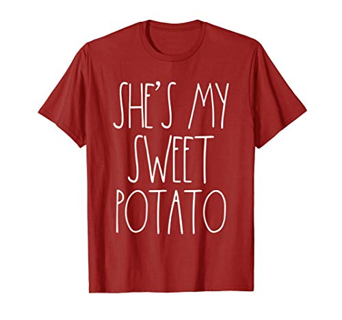 Thanksgiving Couples Shirts She's My Sweet Potato I Yam Set T-Shirt