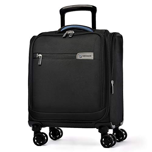 Carry On Underseat Luggage with USB Port, Underseat Suitcase with Spinner Wheels,Rolling Laptop Bag,14.5 inches Softside Airline Approved Luggage