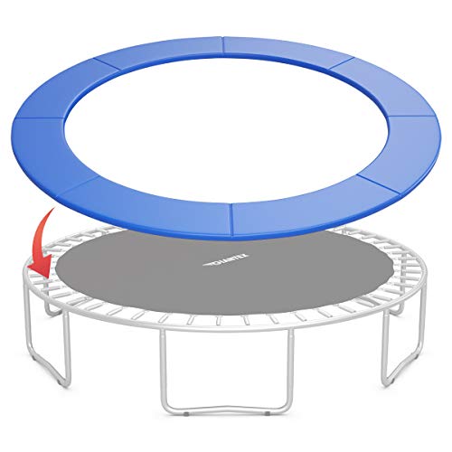 Giantex Trampoline Pad, 8ft 10ft 12ft 14ft 15ft 16ft Trampoline Replacement Safety Pad, No Holes for Pole, Waterproof Trampoline Accessories Spring Cover (10 Ft, Blue)