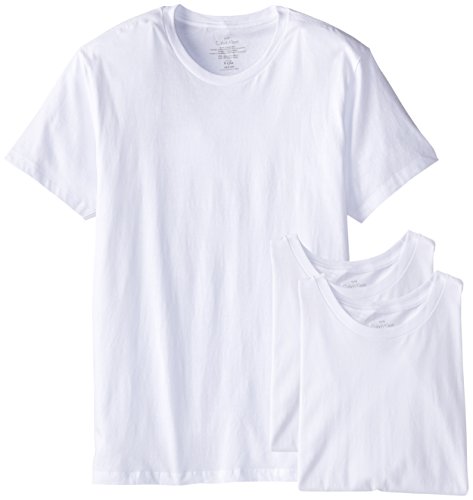 Calvin Klein Men's Cotton Classics Slim Fit Crew Neck T-Shirt, White (3 Pack), Large