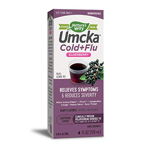 Nature's Way Umcka Elderberry Intensive Cold Plus Flu Syrup, 4 Ounce