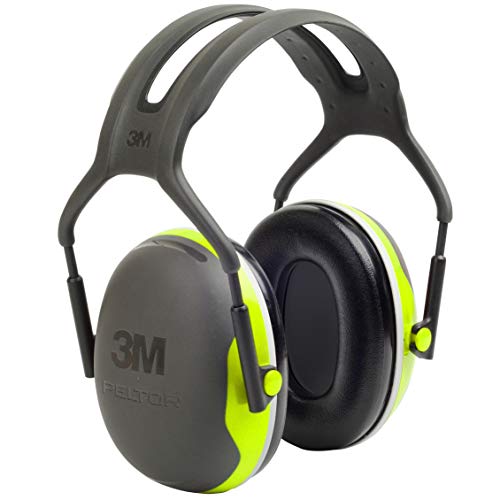 3M Personal Protective Equipment 3M Peltor X4A Over-the-Head Ear Muffs, Noise Protection, NRR 27 dB, Construction, Manufacturing, Maintenance, Automotive, Woodworking, Heavy Engineering, Mining, Chartreuse, One Size Fits Most