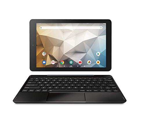 RCA Newest Best Performance Tablet Quad-Core 2GB RAM 32GB Storage IPS HD Touchscreen WiFi Bluetooth with Detachable Keyboard Android 9 Pie (10', Charcoal)