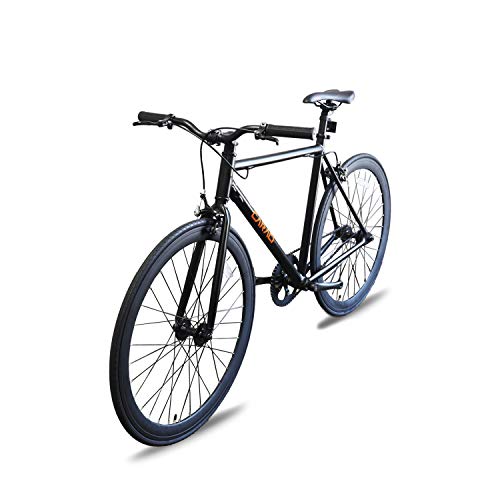 Caraci Fixed Gear Bike Fixer Bike Road Bike Alumium Alloy Urban Bike Flip Flop Hub City Bike Riser Bar 700c 54cm Single Speed (Black)