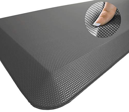 Anti Fatigue Comfort Floor Mat by Sky Mats -Commercial Grade Quality Perfect for Standup Desks, Kitchens, and Garages - Relieves Foot, Knee, and Back Pain (20x39x3/4-Inch, Gray)