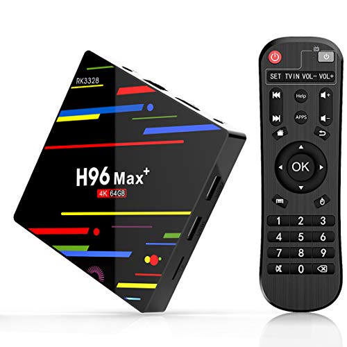 Newest Android 9.0 TV Box 4GB 64GB EstgoSZ H96 Max+ Android TV Box RK3328 Support H265 VP9 Video Decoding /2.4G 5G Wifi/100M LAN/Bluetooth/KD18.0 USB3.0 Smart 4K Android Box