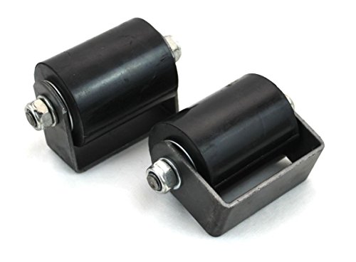Sliding Gate Top Guide Roller Pair 3' Hard Rubberized W/Weld On Mounting Bracket