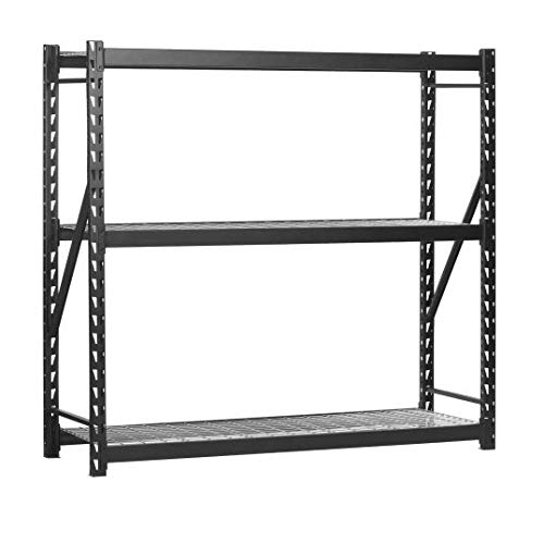 Edsal 72'H x 77'L x 24'W  Steel Welded Storage Rack, Black