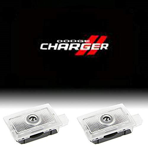 CHANONE Car Door LED Logo for Dodge Projector Ghost Shadow Charger Magnum, Entry Welcome Lamp Logo Light, LED Courtesy Step Lights Ground Lamp Kit Replacement (2 Pack)