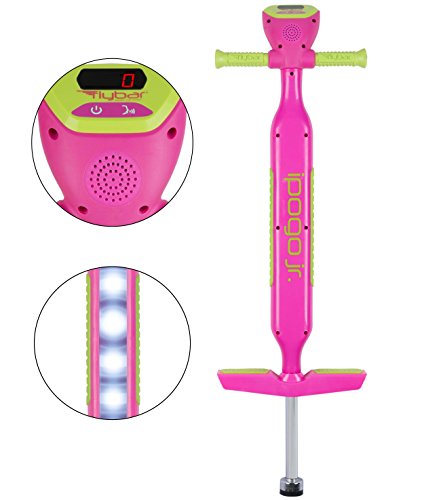 Flybar iPogo Jr. - Worlds First Interactive Counting Pogo Stick for Kids Ages 5 to 9 (Pink)