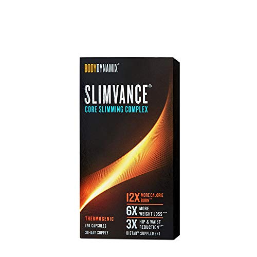 BodyDynamix Slimvance Core Slimming Complex, 120 Capsules for 30 Day Supply, Thermogenic Burns 12 Times More Calories