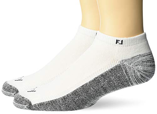 FootJoy Men's ProDry Low Cut Socks 2-Pack Socks White Size 7-12
