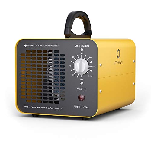 Airthereal MA10K-PRO Ozone Generator 10000 mg/h High Capacity O3 Ionizer Machine - Fireproof Tested by SGS, Yellow