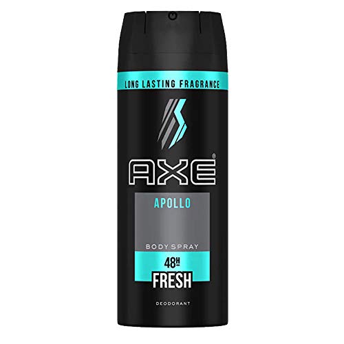 (PACK OF 6 CANS) Axe APOLLO Body Spray Deodorant. 48 HOUR ODOR PROTECTION! Energized & Fresh! (6 Cans, 5oz each Can)