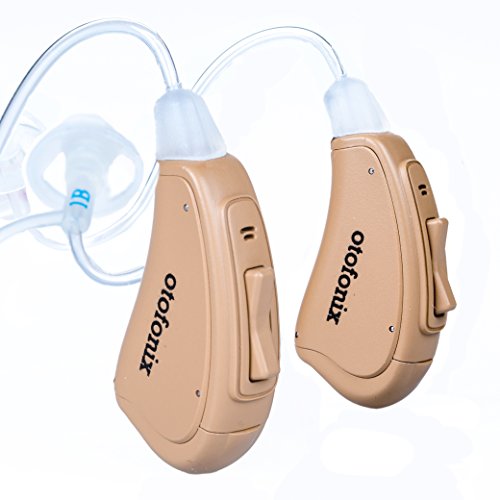 OTOFONIX Elite Digital Hearing Amplifier to Aid and Assist Hearing, Noise Cancelling (Pair, Beige)